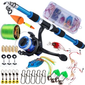 Sougayilang 1.8M Joran Pancing Set 5.2:1 Gear Ratio Reel Pancing Spinning Fishing Reel Combo