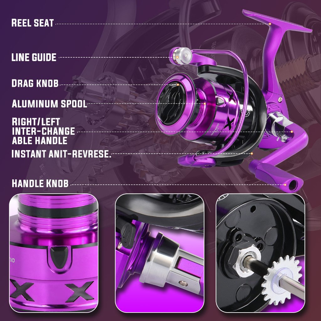 Sougayilang 1000-7000 Series Fishing Reel Reel memancing 5.2:1 Gear Ratio Max Drag 13kg High Quality Spinning Fishing Reel