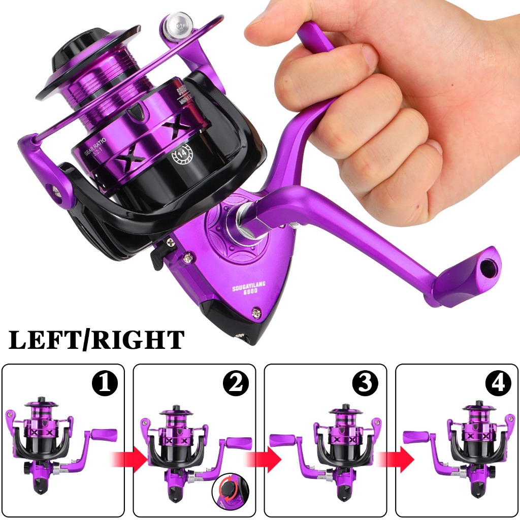 Sougayilang 1000-7000 Series Fishing Reel Reel memancing 5.2:1 Gear Ratio Max Drag 13kg High Quality Spinning Fishing Reel