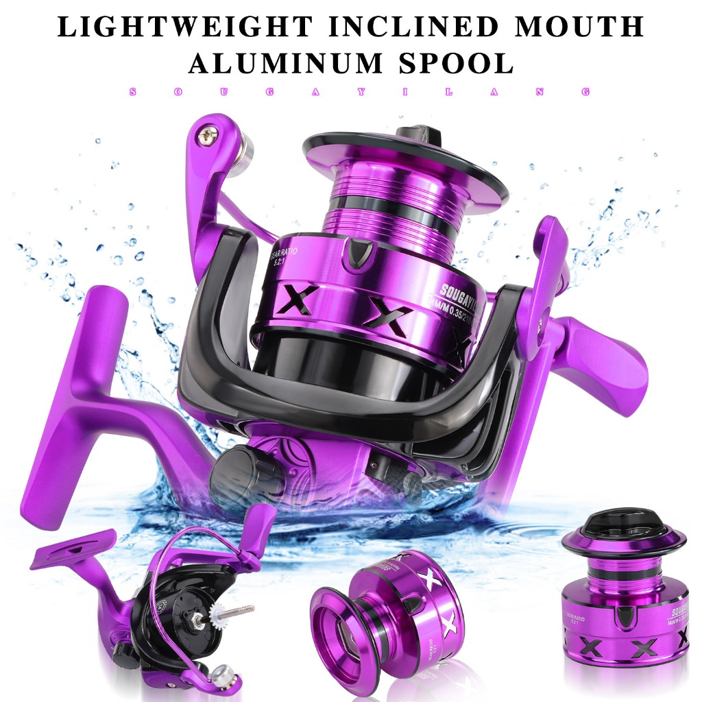 Sougayilang 1000-7000 Series Fishing Reel Reel memancing 5.2:1 Gear Ratio Max Drag 13kg High Quality Spinning Fishing Reel